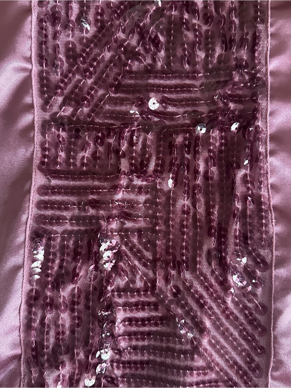 Dana Buchman Y2K Purple Sequin Detail Satin-Feel Top - Picture 5 of 8